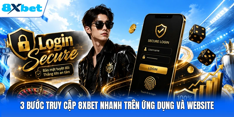3 bước truy cập 8XBET nhanh trên ứng dụng và website